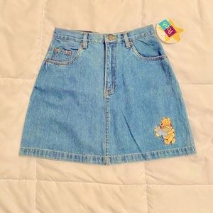 NWT Vintage Winnie The Pooh Embroidered Jean Skirt  🍯